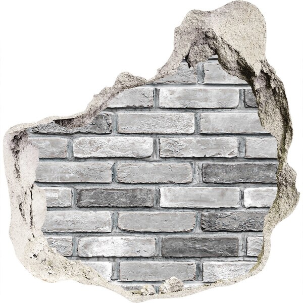 Vinilo adhesivo efecto agujero 3d para casa Pared de ladrillos dañada