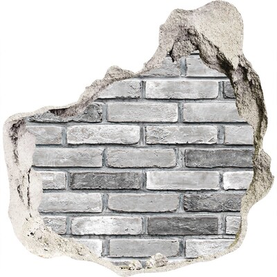 Vinilo adhesivo efecto agujero 3d para casa Pared de ladrillos dañada