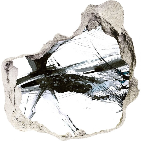 Pegatina pared rota trampantojo decorativo Abstracción moderna en un agujero