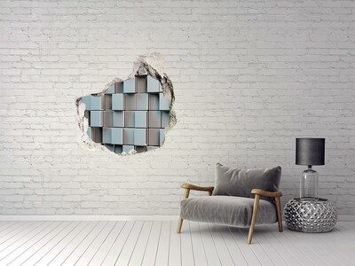 Vinilo adhesivo efecto agujero 3d para casa pared de ladrillo moderna