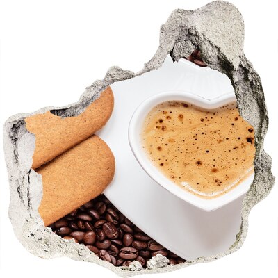 Vinilo adhesivo efecto agujero 3d para casa Café con galletas