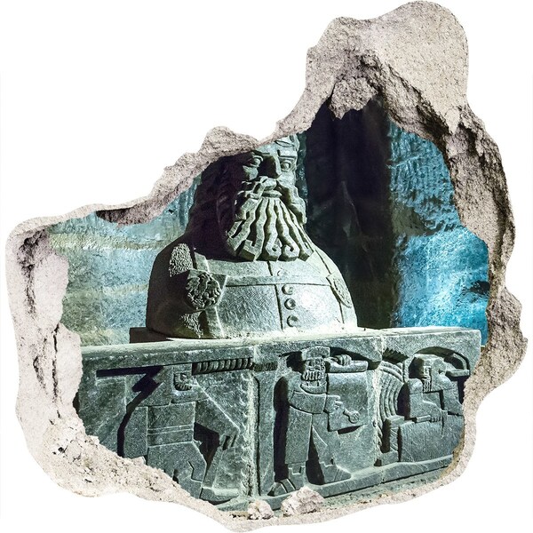 Pegatina pared rota trampantojo decorativo Escultura rupestre antigua