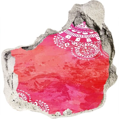 Pegatina efecto 3d pared rota decorativa Agujero colorido en la pared