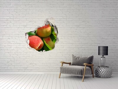 Vinilo decorativo boquete pared irregular huerto de manzanas