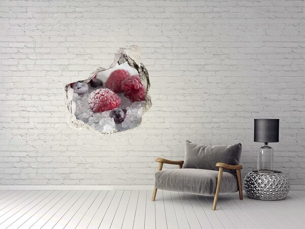 Pegatina efecto 3d pared rota decorativa Un paraíso frutal escondido en la pared