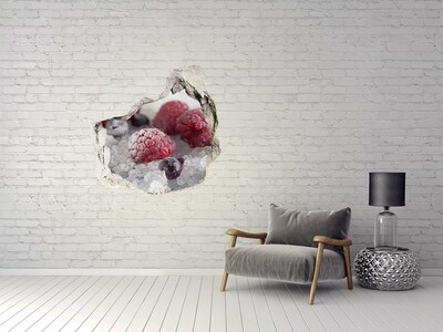Pegatina efecto 3d pared rota decorativa Un paraíso frutal escondido en la pared