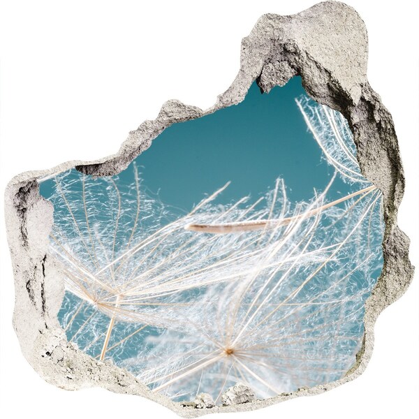 Vinilo decorativo boquete pared irregular Sueños de flores detrás del muro