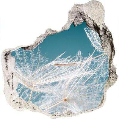 Vinilo decorativo boquete pared irregular Sueños de flores detrás del muro