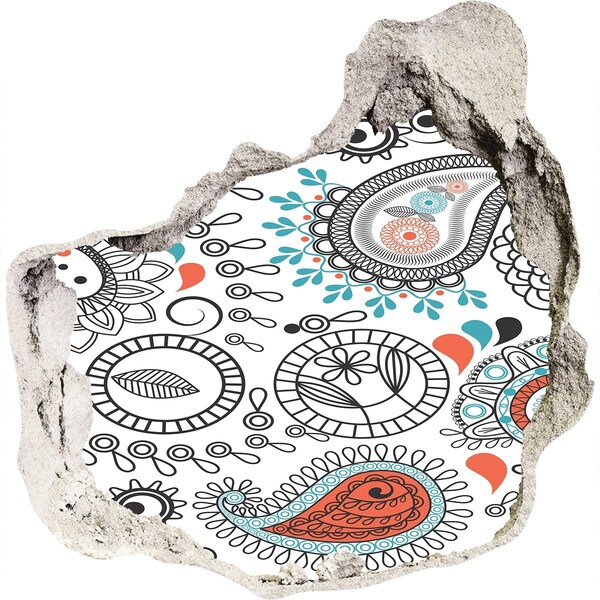 Pegatina pared rota trampantojo decorativo Patrones de estilo boho