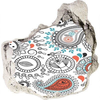 Pegatina pared rota trampantojo decorativo Patrones de estilo boho