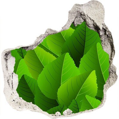 Vinilo adhesivo efecto agujero 3d para casa Un oasis verde en hormigón