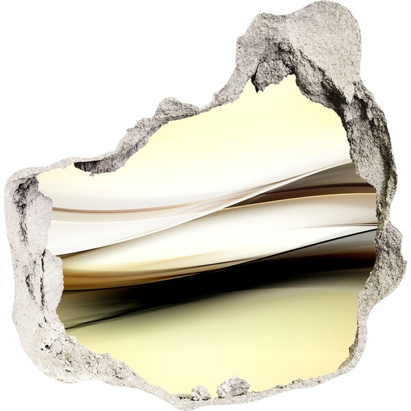 Vinilo decorativo boquete pared irregular Paisaje abstracto en un agujero en la pared.