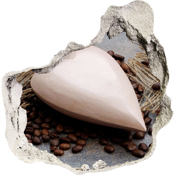 Vinilo decorativo boquete pared irregular Un oasis de café en las ruinas