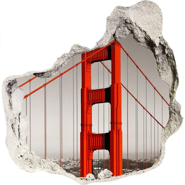 Fototapeta dziura na ścianę 3d Most Golden Gate w San Francisco