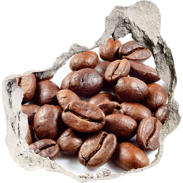 Vinilo decorativo boquete pared irregular Café en una pared en ruinas