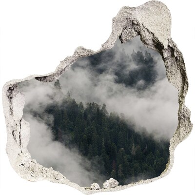 Pegatina pared rota trampantojo decorativo Valle verde entre las nubes