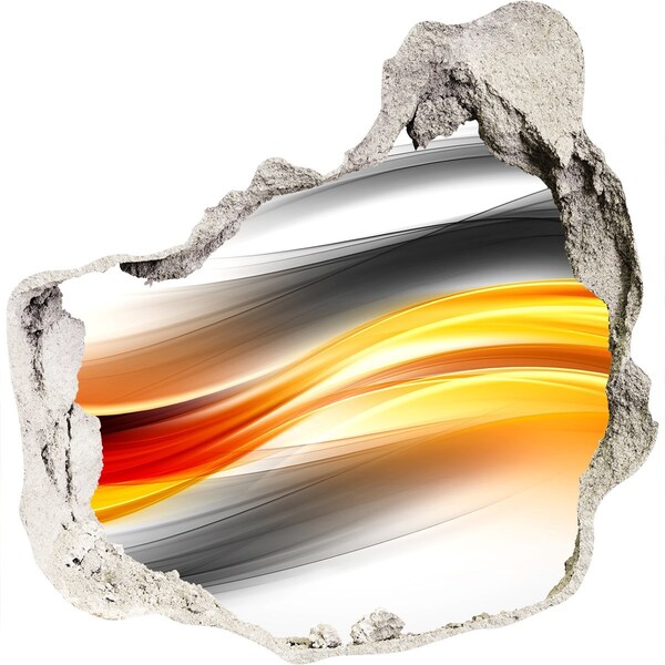 Pegatina efecto 3d pared rota decorativa Un avance de colores en el hormigón