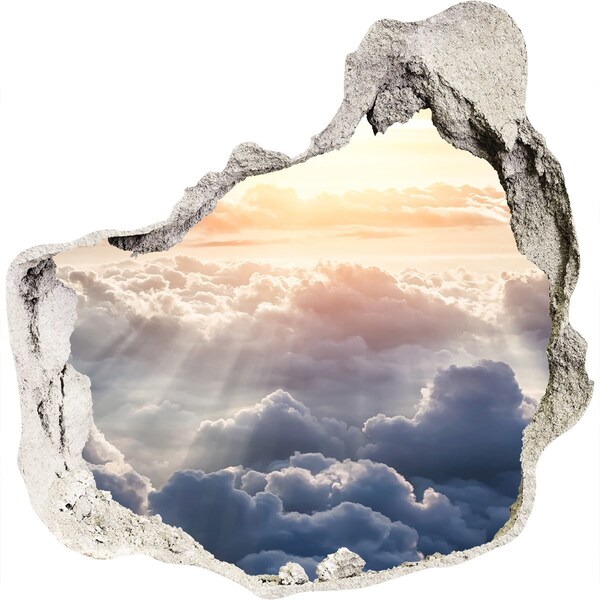 Samoprzylepna dziura na ścianę Niebo pełne chmur