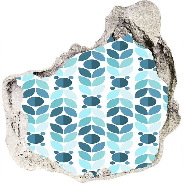 Pegatina pared rota trampantojo decorativo Patrón floral de agujero en la pared