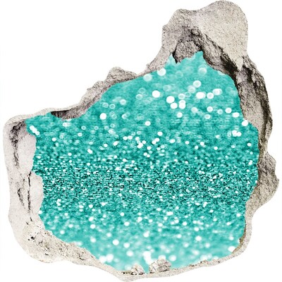 Pegatina efecto 3d pared rota decorativa Agua con gas en un agujero en la pared.