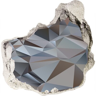 Vinilo decorativo boquete pared irregular Agujero de piedra con formas geométricas