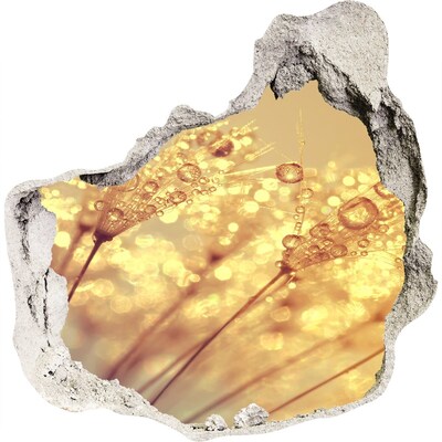 Pegatina pared rota trampantojo decorativo Prados dorados bajo la luz del sol