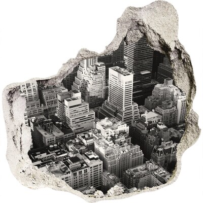 Pegatina pared rota trampantojo decorativo Vista de la jungla urbana