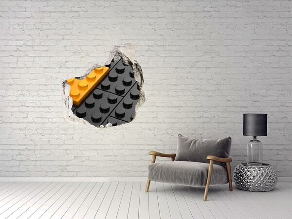 Vinilo adhesivo efecto agujero 3d para casa Pared de ladrillos LEGO rota