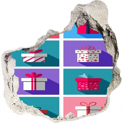 Pegatina efecto 3d pared rota decorativa Sorpresas de regalo
