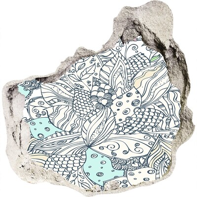 Pegatina pared rota trampantojo decorativo El colorido mundo de la naturaleza