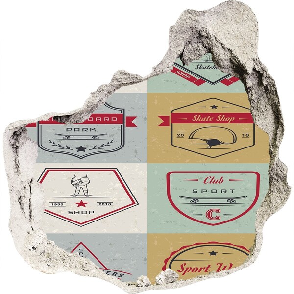 Pegatina pared rota trampantojo decorativo Skatepark en la ciudad