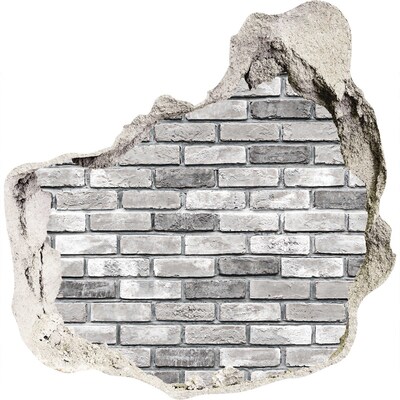 Vinilo decorativo boquete pared irregular Una pared de ladrillos en ruinas