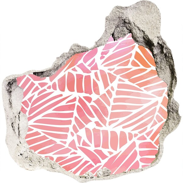 Vinilo adhesivo efecto agujero 3d para casa Patrón de hojas tropicales