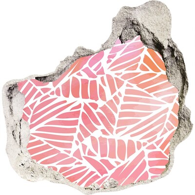 Vinilo adhesivo efecto agujero 3d para casa Patrón de hojas tropicales