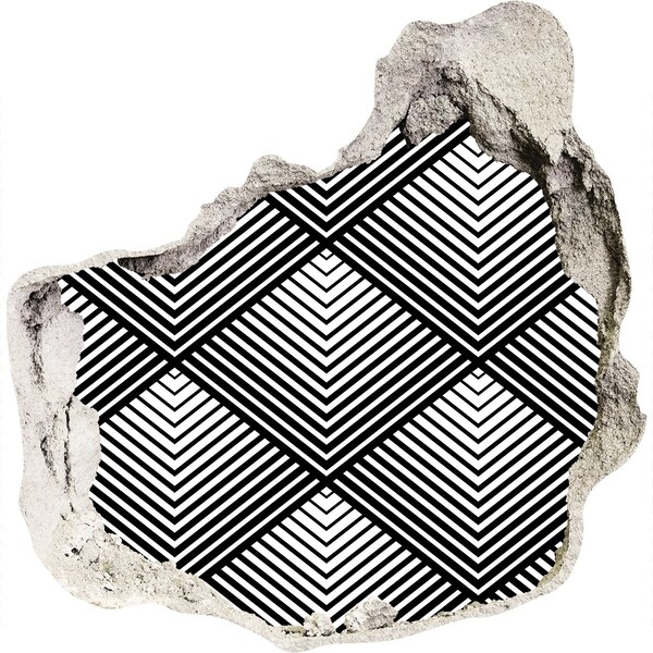 Vinilo decorativo boquete pared irregular Geometría en la chatarra