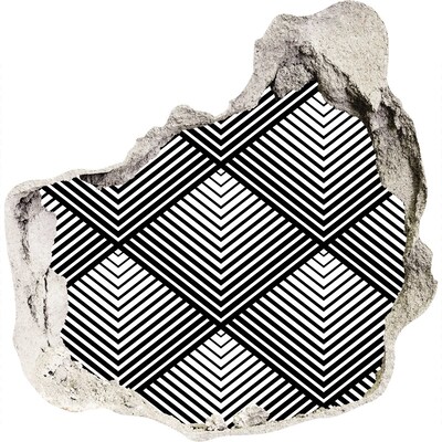 Vinilo decorativo boquete pared irregular Geometría en la chatarra