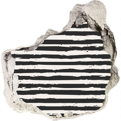 Pegatina pared rota trampantojo decorativo Muro en ruinas con rayas