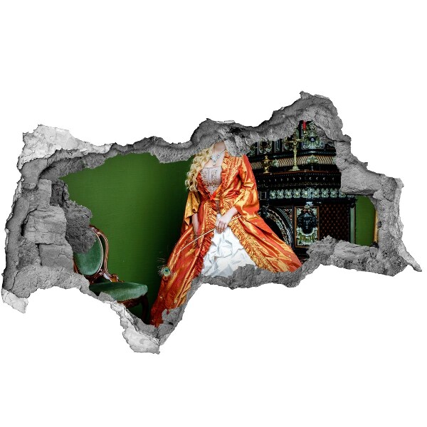 Pegatina efecto 3d pared rota decorativa Un baile real en un interior histórico