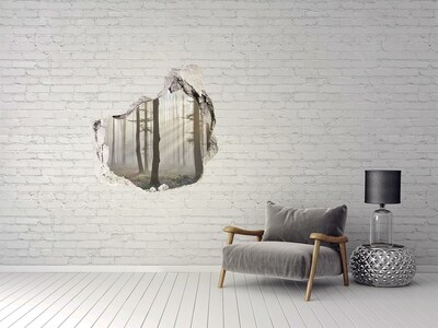 Pegatina pared rota trampantojo decorativo Bosque brumoso a la luz de la mañana