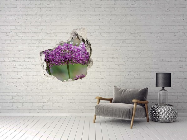 Vinilo adhesivo efecto agujero 3d para casa Flores en flor