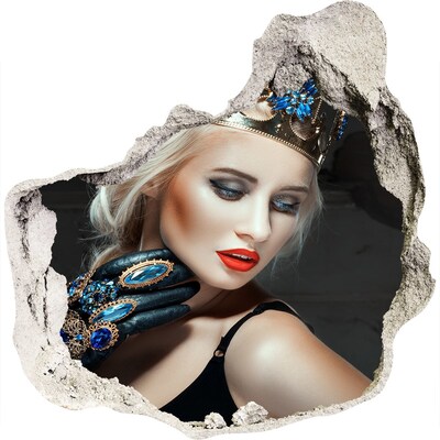 Pegatina pared rota trampantojo decorativo Princesa en las ruinas