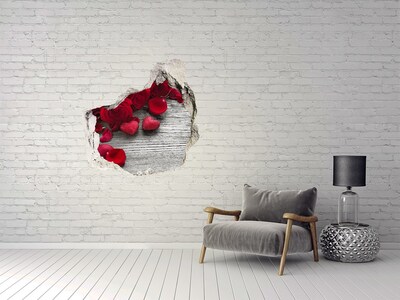 Pegatina pared rota trampantojo decorativo Espacio romántico con rosas