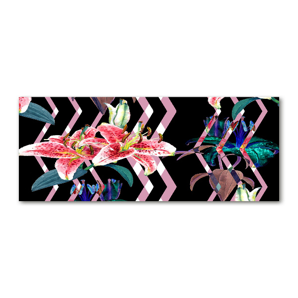 Pintura en acrílico horizontal Lirio tropical