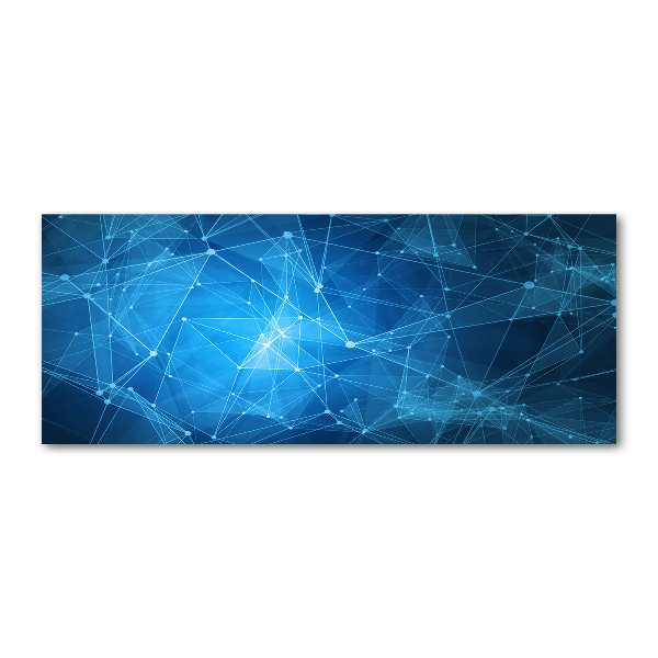 Pintura en acrílico horizontal Líneas azules