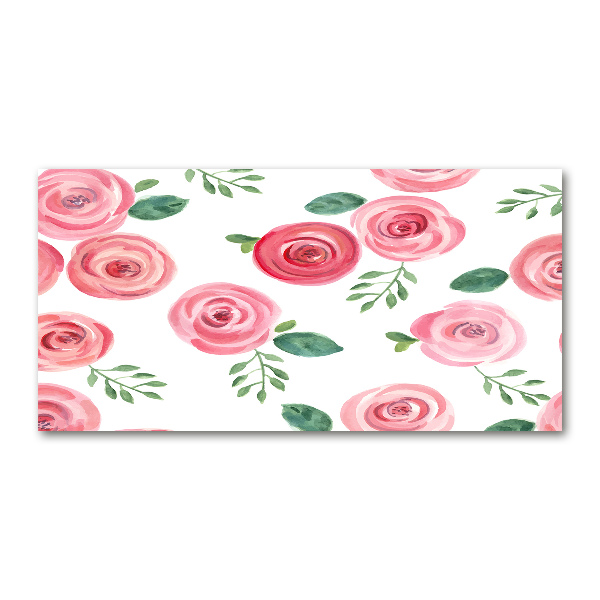 Cuadro acrílico horizontal Rosas