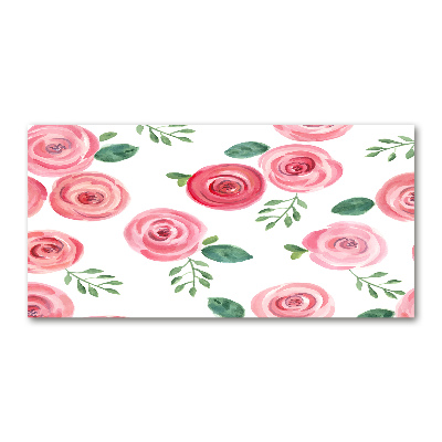 Cuadro acrílico horizontal Rosas
