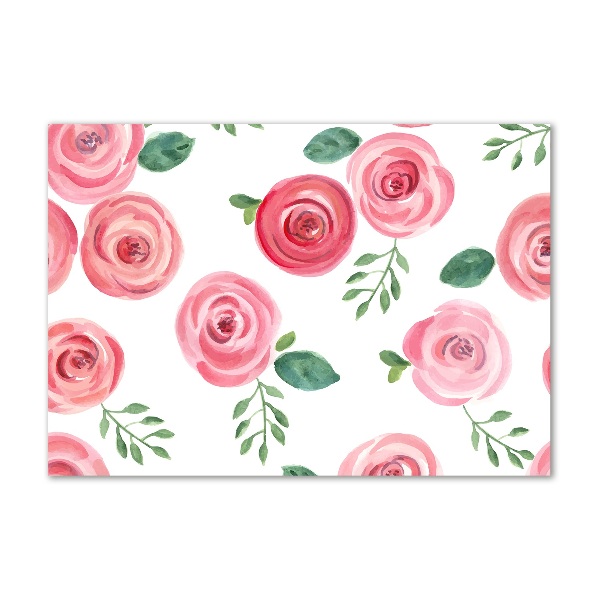 Cuadro acrílico horizontal Rosas