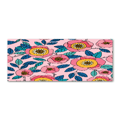 Cuadro metacrilato horizontal flores rosas