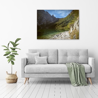 Foto obraz szkło akryl Morskie oko Tatry