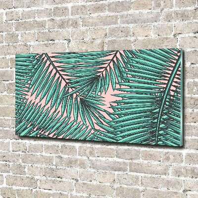 Cuadro acrílico horizontal hojas de palma